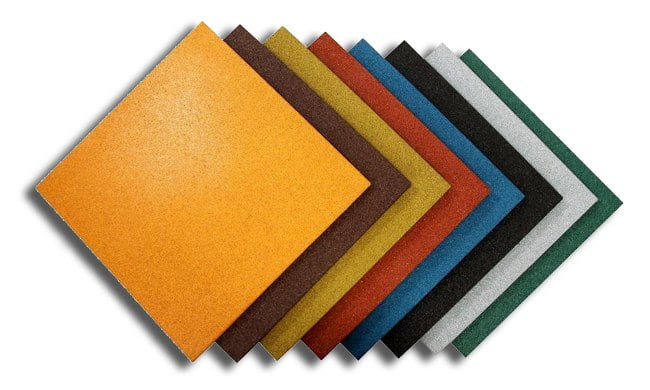 Как выбрать резиновую плитку по цвету, размеру и форме